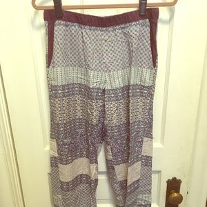 Cotton boho-chic pajama pants